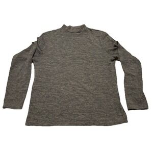 H2H Men's Mock Neck Pullover Heathered Blue Pullover Sweater Size XL